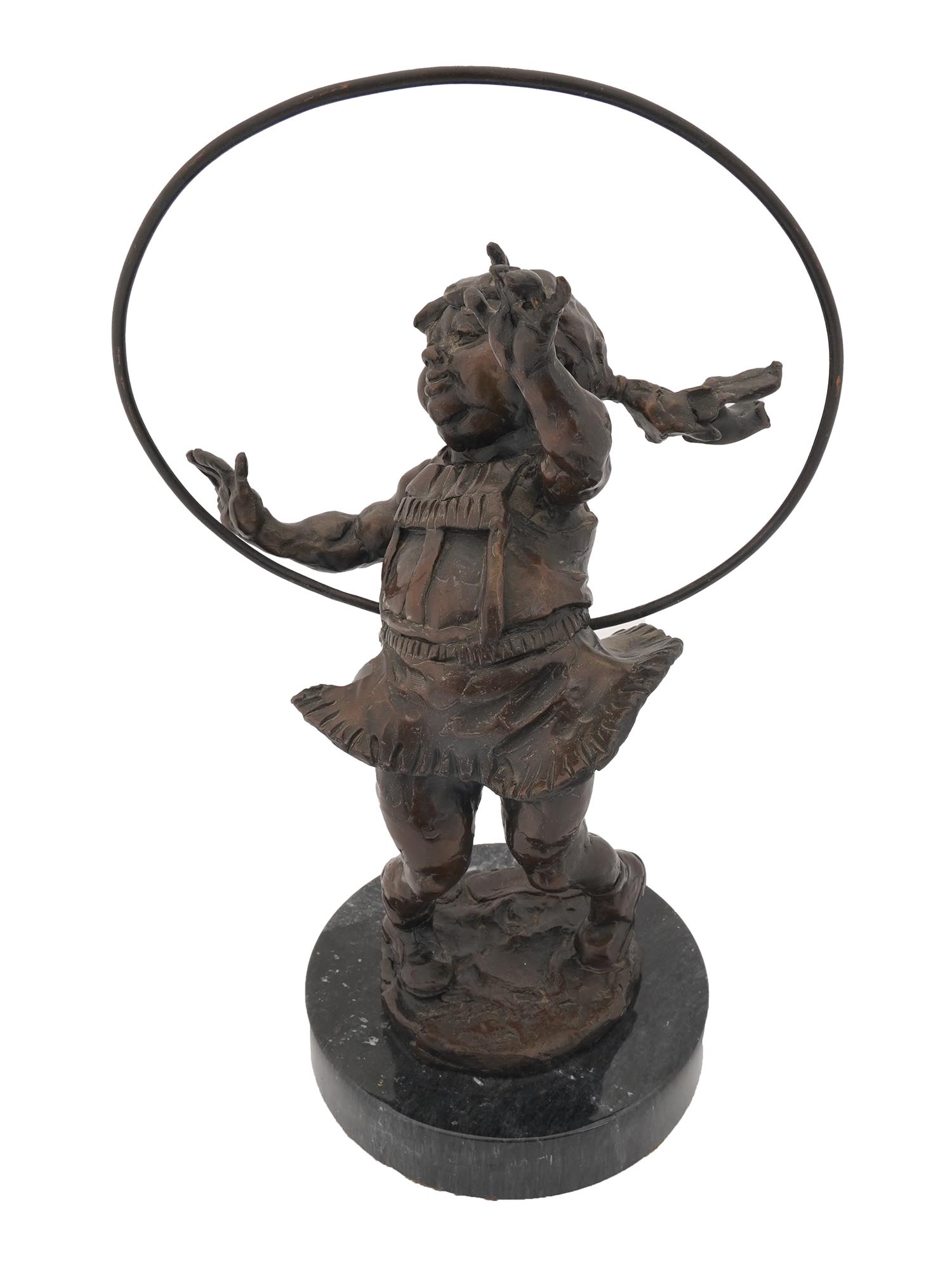 AMERICAN BRONZE FIGURE OF GIRL BY GARY SCHILDT PIC-2